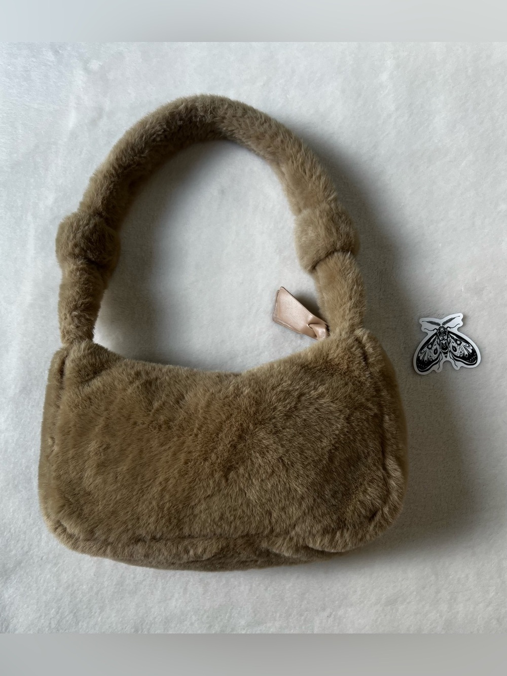 Tan Faux Fur Purse